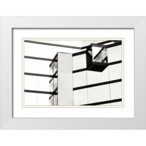 Glass and Steel I White Modern Wood Framed Art Print with Double Matting by Hausenflock, Alan
