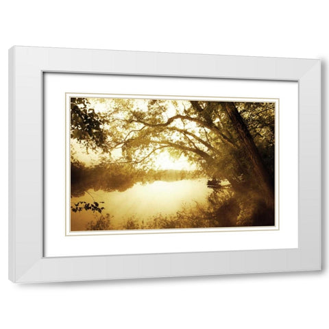 River Oaks II White Modern Wood Framed Art Print with Double Matting by Hausenflock, Alan