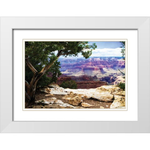 The Canyon I White Modern Wood Framed Art Print with Double Matting by Hausenflock, Alan