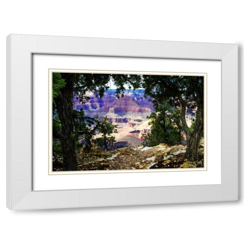 The Canyon II White Modern Wood Framed Art Print with Double Matting by Hausenflock, Alan