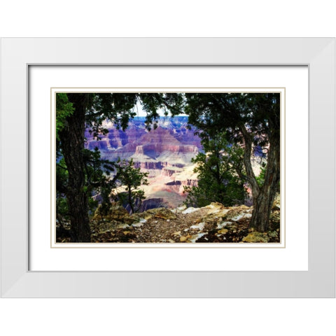 The Canyon II White Modern Wood Framed Art Print with Double Matting by Hausenflock, Alan