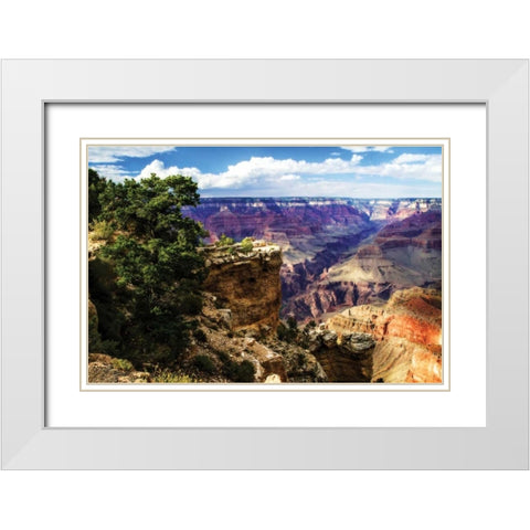 The Canyon III White Modern Wood Framed Art Print with Double Matting by Hausenflock, Alan