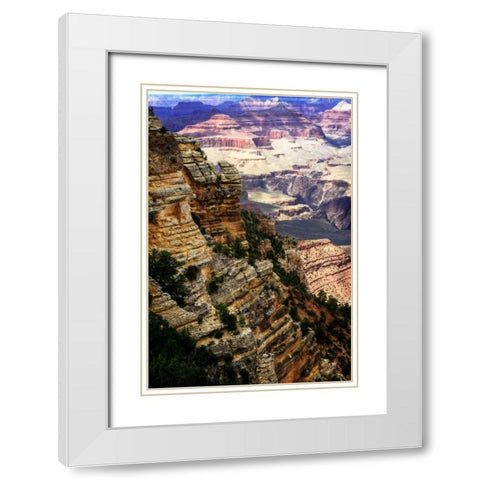 Canyon Cliffs II White Modern Wood Framed Art Print with Double Matting by Hausenflock, Alan