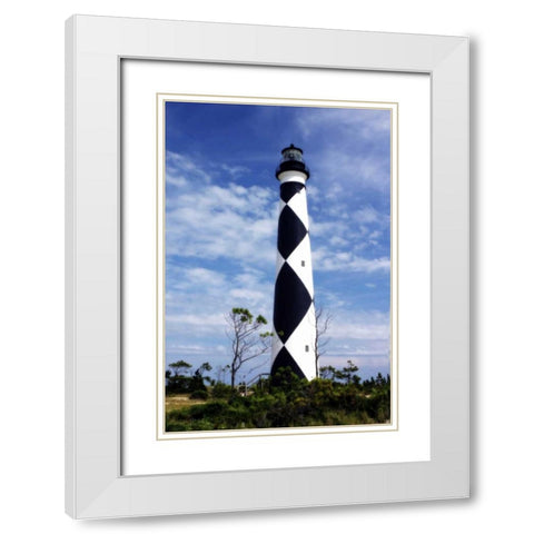 Cape Lookout Light White Modern Wood Framed Art Print with Double Matting by Hausenflock, Alan