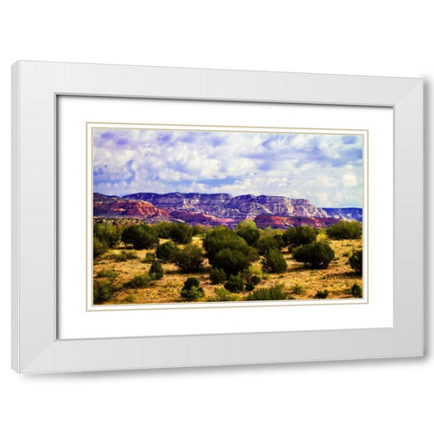 The High Desert I White Modern Wood Framed Art Print with Double Matting by Hausenflock, Alan