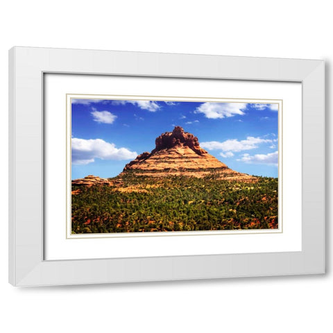 Silent Monolith II White Modern Wood Framed Art Print with Double Matting by Hausenflock, Alan