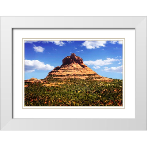 Silent Monolith II White Modern Wood Framed Art Print with Double Matting by Hausenflock, Alan