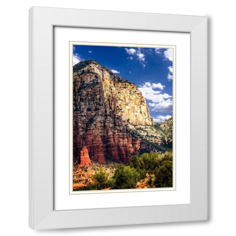Desert Towers I White Modern Wood Framed Art Print with Double Matting by Hausenflock, Alan