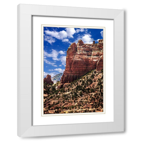 Desert Towers II White Modern Wood Framed Art Print with Double Matting by Hausenflock, Alan