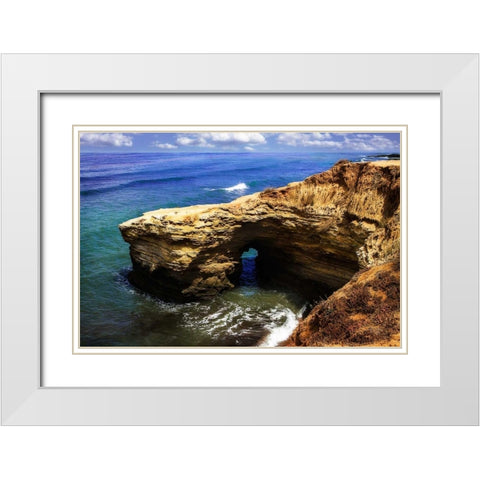 Sunset Beach II White Modern Wood Framed Art Print with Double Matting by Hausenflock, Alan