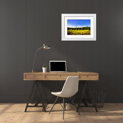 Big Sky Ranch II White Modern Wood Framed Art Print with Double Matting by Hausenflock, Alan