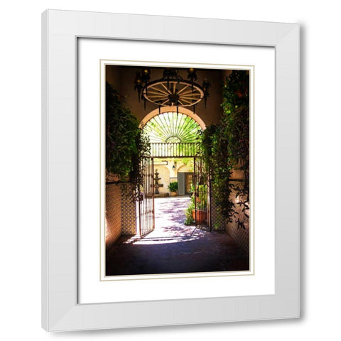 Tlaquepaque Portal I White Modern Wood Framed Art Print with Double Matting by Hausenflock, Alan