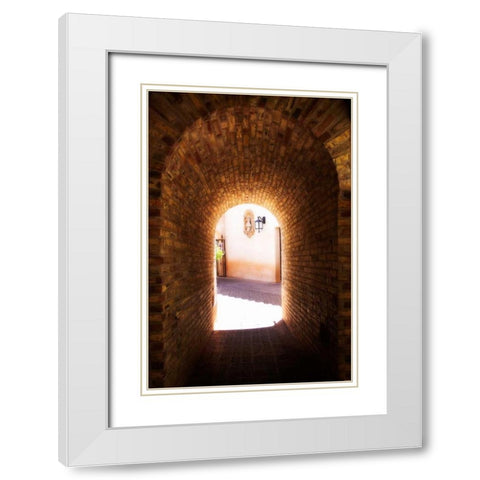 Tlaquepaque Portal II White Modern Wood Framed Art Print with Double Matting by Hausenflock, Alan