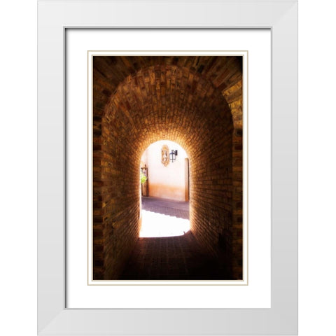 Tlaquepaque Portal II White Modern Wood Framed Art Print with Double Matting by Hausenflock, Alan