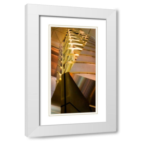 Pillars of Light II White Modern Wood Framed Art Print with Double Matting by Hausenflock, Alan