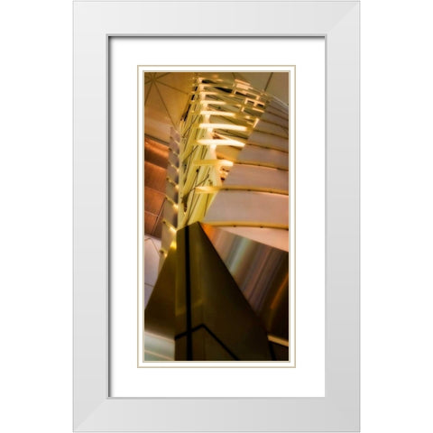 Pillars of Light II White Modern Wood Framed Art Print with Double Matting by Hausenflock, Alan