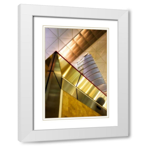 Steel and Light I White Modern Wood Framed Art Print with Double Matting by Hausenflock, Alan