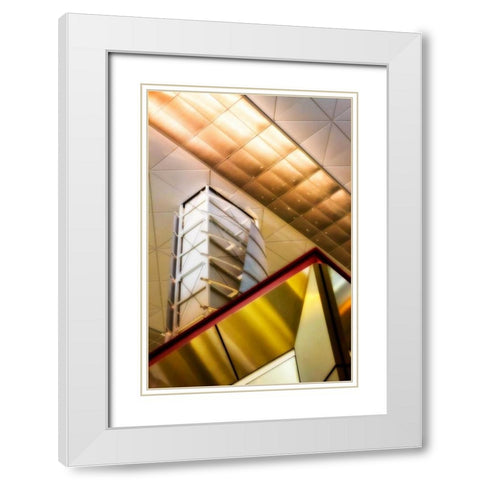 Steel and Light II White Modern Wood Framed Art Print with Double Matting by Hausenflock, Alan