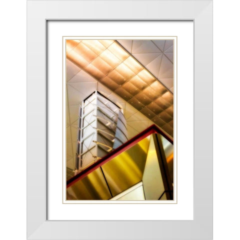 Steel and Light II White Modern Wood Framed Art Print with Double Matting by Hausenflock, Alan