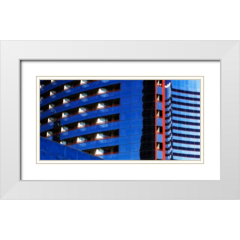 Curves and Reflections I White Modern Wood Framed Art Print with Double Matting by Hausenflock, Alan