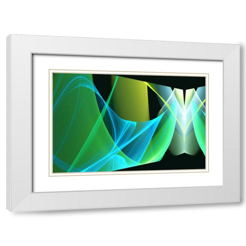 Freeforming White Modern Wood Framed Art Print with Double Matting by Hausenflock, Alan