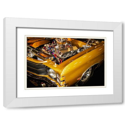 Heavy Chevy White Modern Wood Framed Art Print with Double Matting by Hausenflock, Alan
