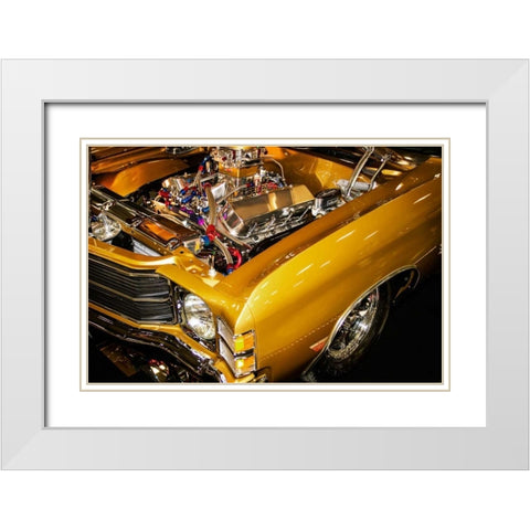 Heavy Chevy White Modern Wood Framed Art Print with Double Matting by Hausenflock, Alan