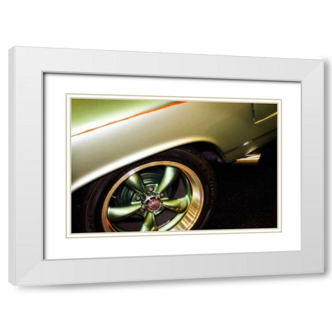 Rear Wheel Power I White Modern Wood Framed Art Print with Double Matting by Hausenflock, Alan