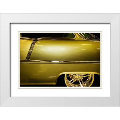 Rear Wheel Power II White Modern Wood Framed Art Print with Double Matting by Hausenflock, Alan