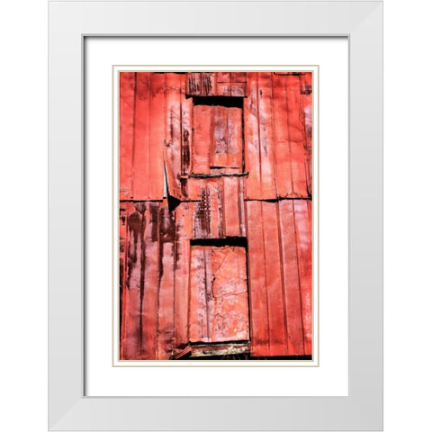 Old Tobacco Barn II White Modern Wood Framed Art Print with Double Matting by Hausenflock, Alan
