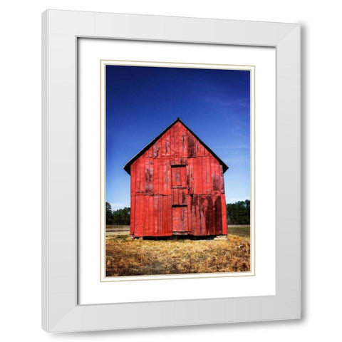 Old Tobacco Barn IV White Modern Wood Framed Art Print with Double Matting by Hausenflock, Alan