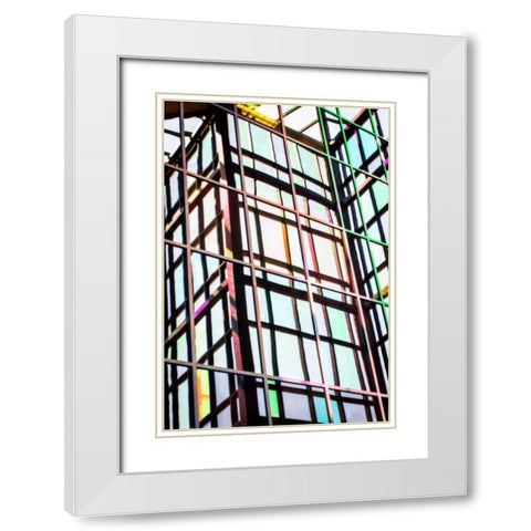 Montage I White Modern Wood Framed Art Print with Double Matting by Hausenflock, Alan