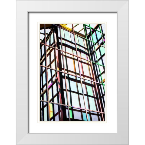 Montage I White Modern Wood Framed Art Print with Double Matting by Hausenflock, Alan