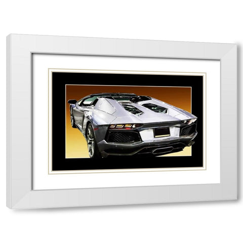 Italian Supercar I White Modern Wood Framed Art Print with Double Matting by Hausenflock, Alan