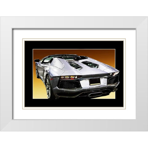 Italian Supercar I White Modern Wood Framed Art Print with Double Matting by Hausenflock, Alan