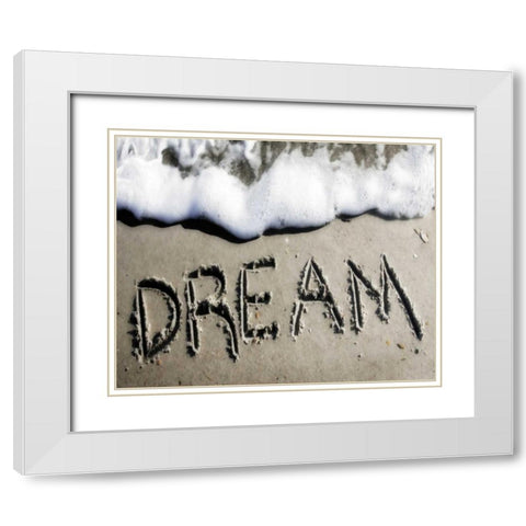 Dream in Sand White Modern Wood Framed Art Print with Double Matting by Hausenflock, Alan