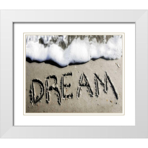 Dream in Sand White Modern Wood Framed Art Print with Double Matting by Hausenflock, Alan