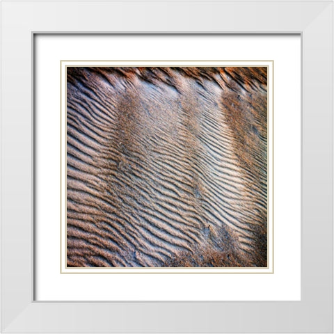 Wind Sand and Water III White Modern Wood Framed Art Print with Double Matting by Hausenflock, Alan