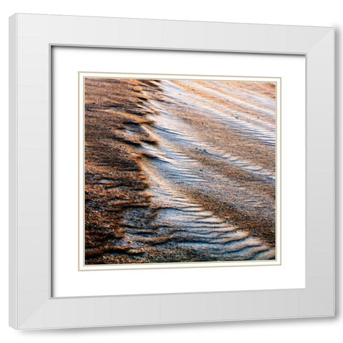 Wind Sand and Water IV White Modern Wood Framed Art Print with Double Matting by Hausenflock, Alan
