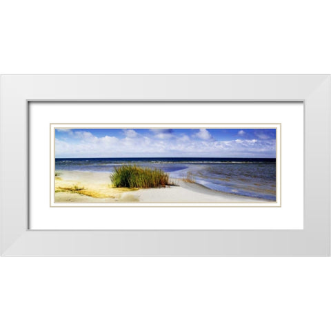 Cedar Island Beach I White Modern Wood Framed Art Print with Double Matting by Hausenflock, Alan