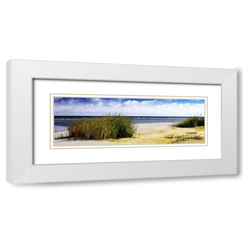 Cedar Island Bay II White Modern Wood Framed Art Print with Double Matting by Hausenflock, Alan