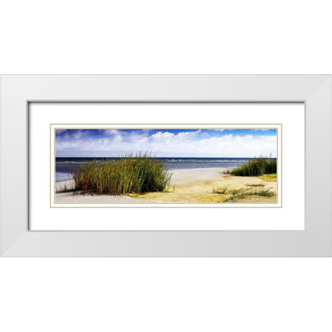 Cedar Island Bay II White Modern Wood Framed Art Print with Double Matting by Hausenflock, Alan