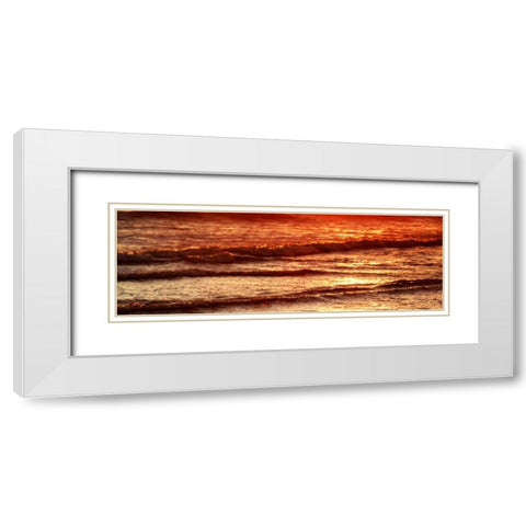 Suns A Rising II White Modern Wood Framed Art Print with Double Matting by Hausenflock, Alan