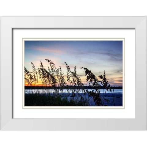 Masonboro Sunset II White Modern Wood Framed Art Print with Double Matting by Hausenflock, Alan
