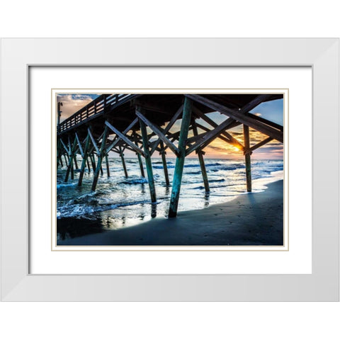 Summer Sunrise II White Modern Wood Framed Art Print with Double Matting by Hausenflock, Alan