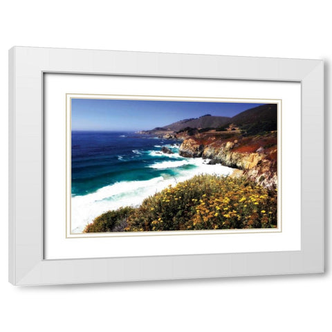 Garrapata Highlands II White Modern Wood Framed Art Print with Double Matting by Hausenflock, Alan