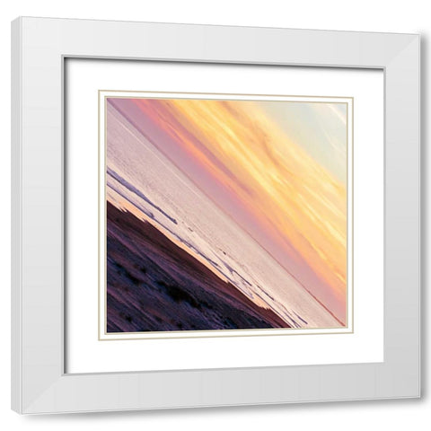 45 Degree Sunset I White Modern Wood Framed Art Print with Double Matting by Hausenflock, Alan