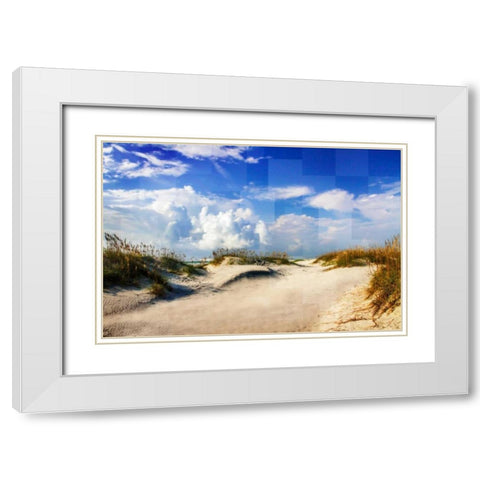 A Beach Day White Modern Wood Framed Art Print with Double Matting by Hausenflock, Alan