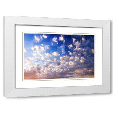 Waking Clouds I White Modern Wood Framed Art Print with Double Matting by Hausenflock, Alan