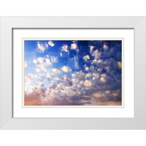 Waking Clouds I White Modern Wood Framed Art Print with Double Matting by Hausenflock, Alan